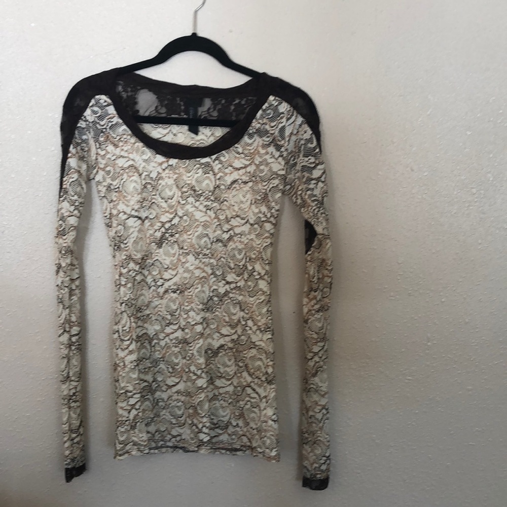 BKE lace long sleeve top